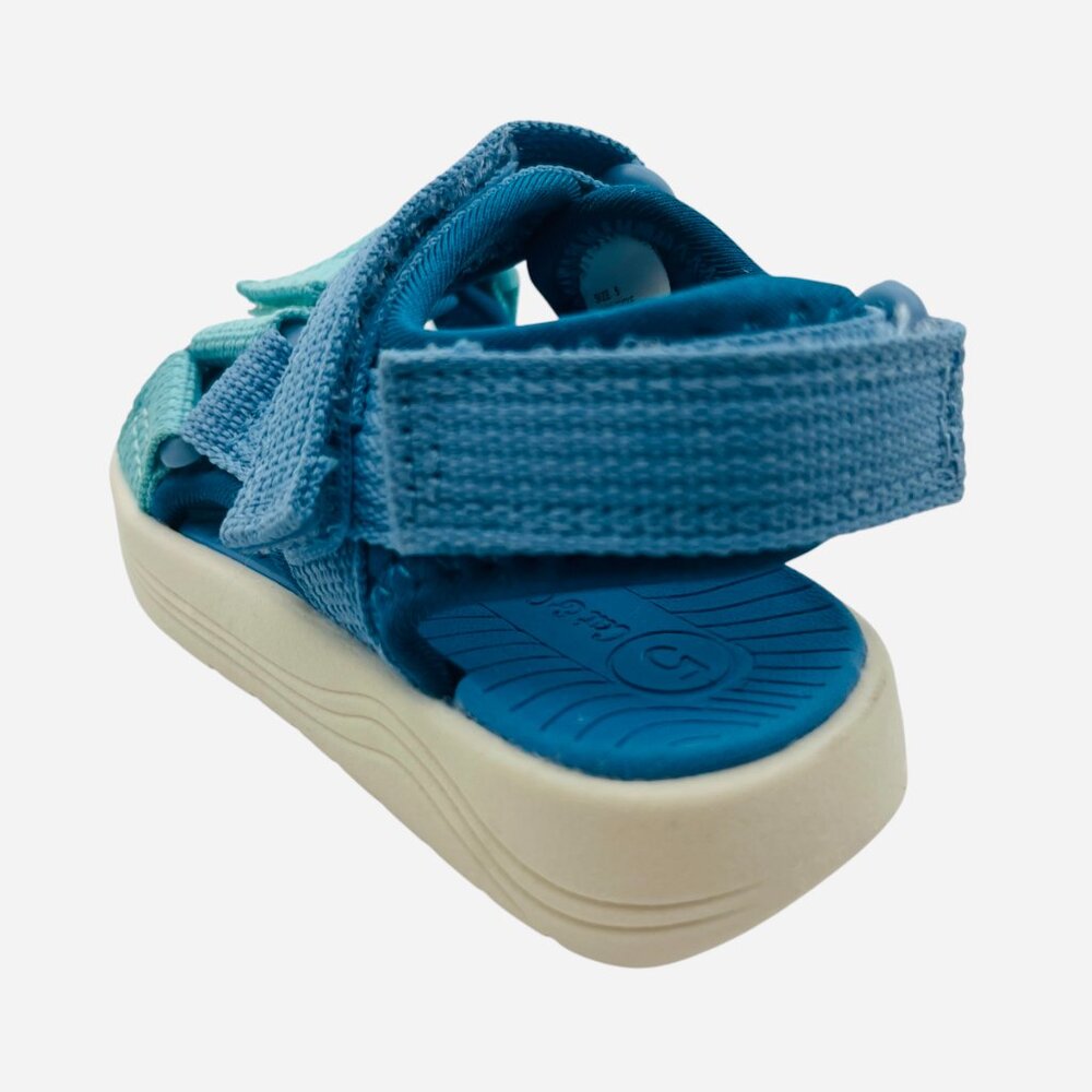 Toddler Boys' Tory Hook And Loop Heel Strap Blue Sandals Cat & Jack Size 9 - Picture 4 of 7